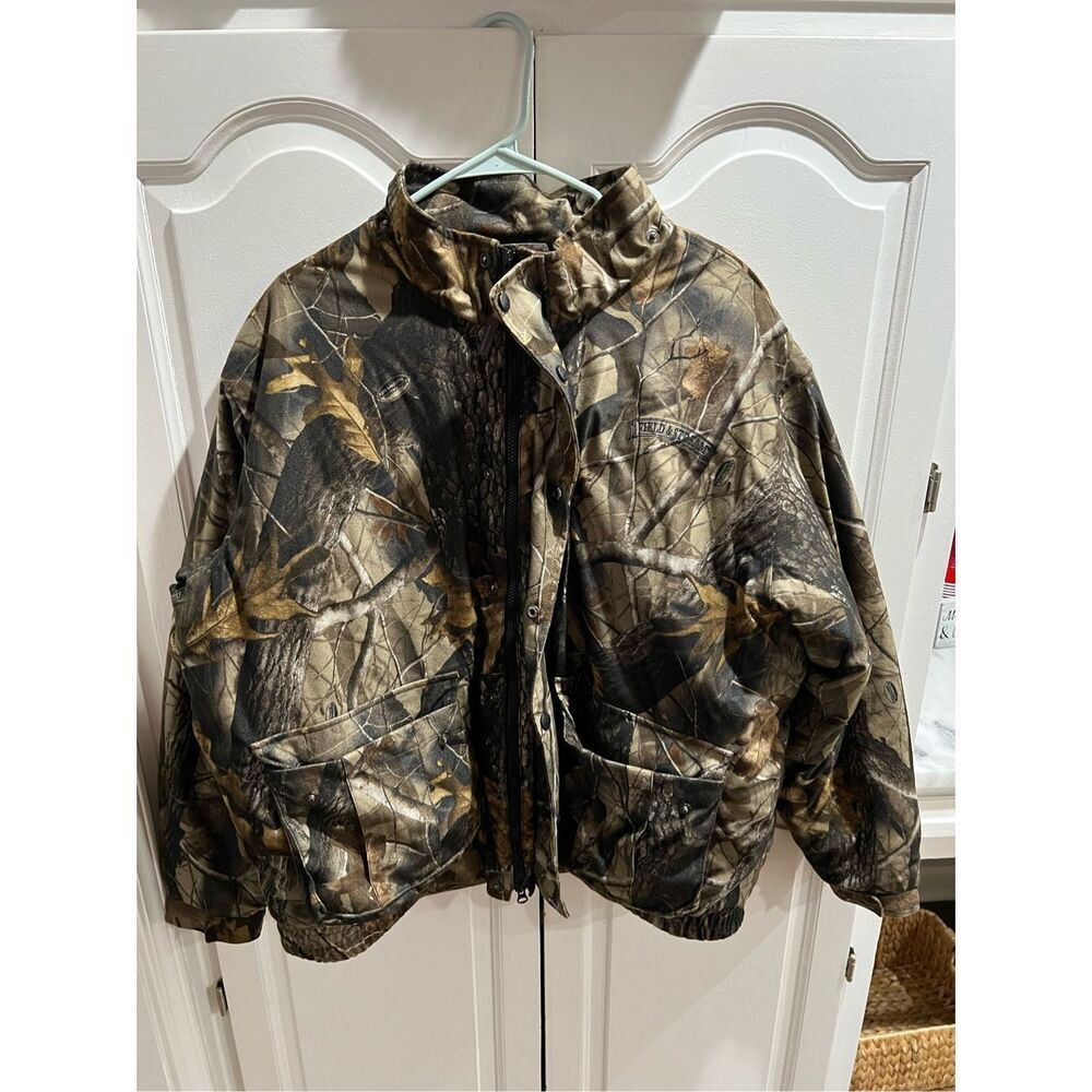 Field & Stream Camo quilt Lined Hunting Jacket Coat Men's Size: X-large